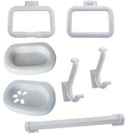 SET DE PIEZAS P/BAÑO BLANCO -  BLISTER X  1