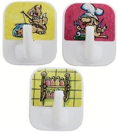 PERCHA CUADRADA DECORADA - BLISTER X 16